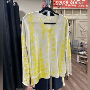 Lisa Todd yellow & cream sweater